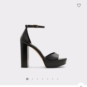Aldo Black Strappy Platform Heel